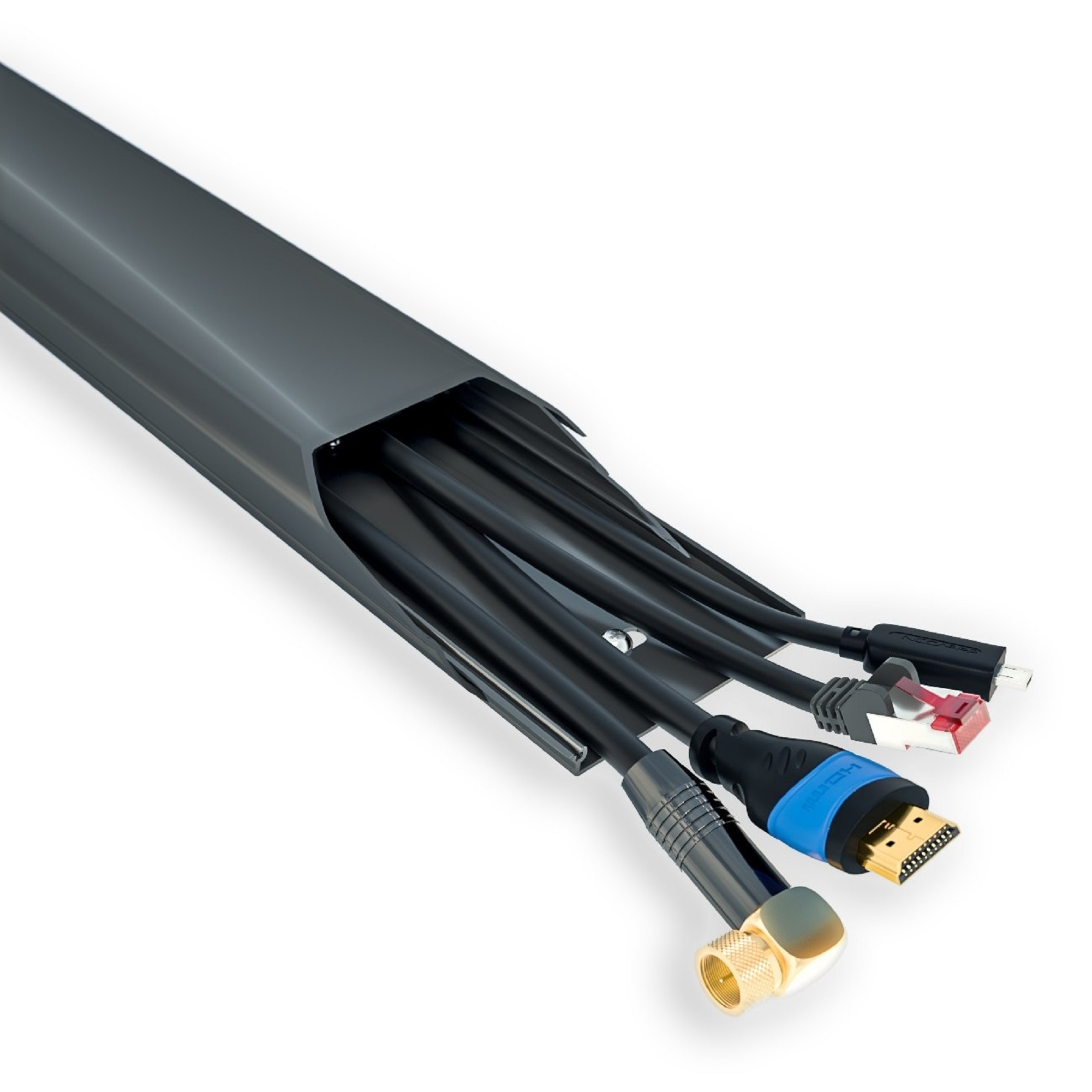 Canalina D-Line, Copricavi Per Parete, Cavo TV Ordinato, Verniciabile - 3