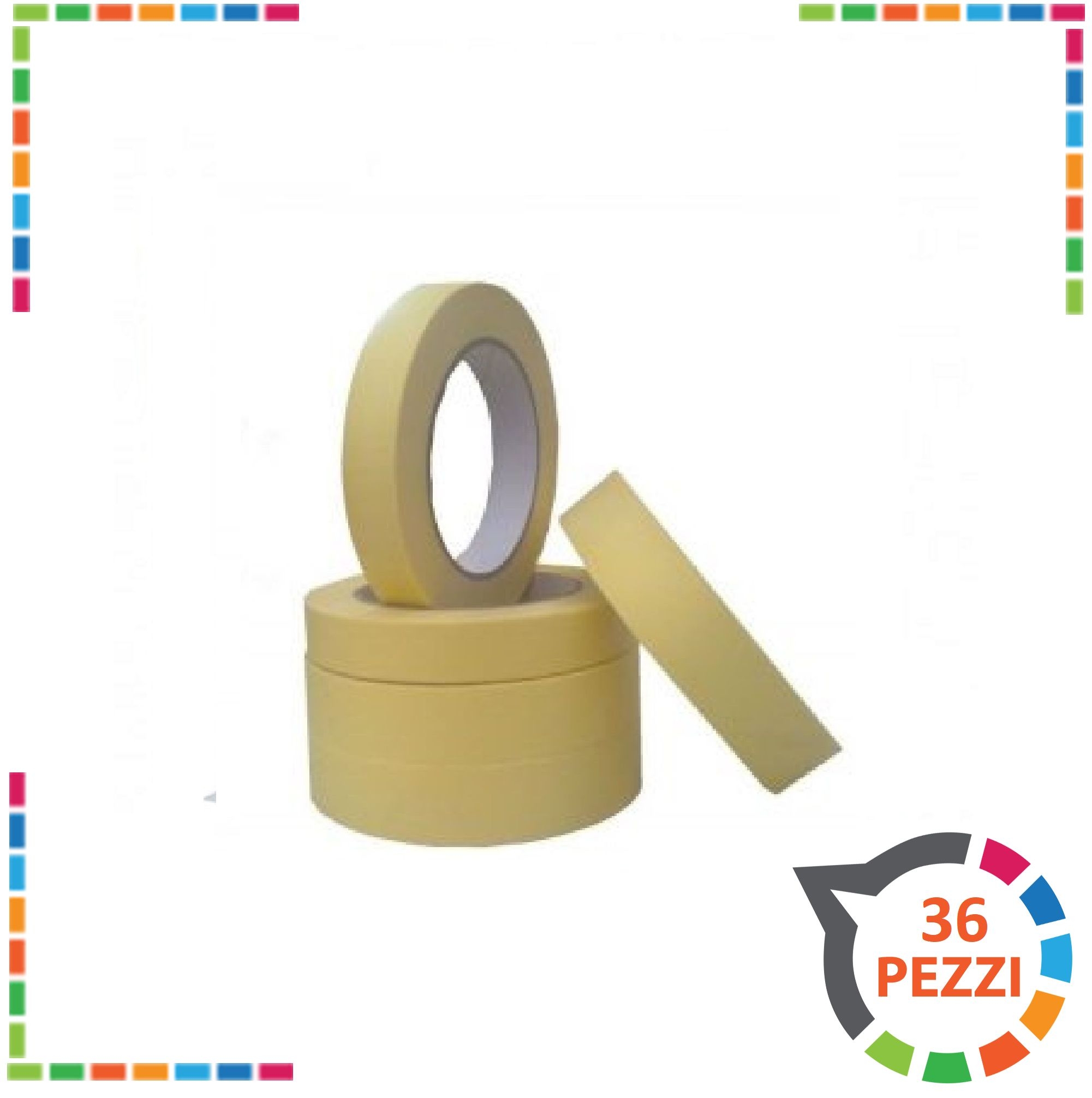 Nastro Carta Gommata 30mm X 50yds Per Mascheratura - 6