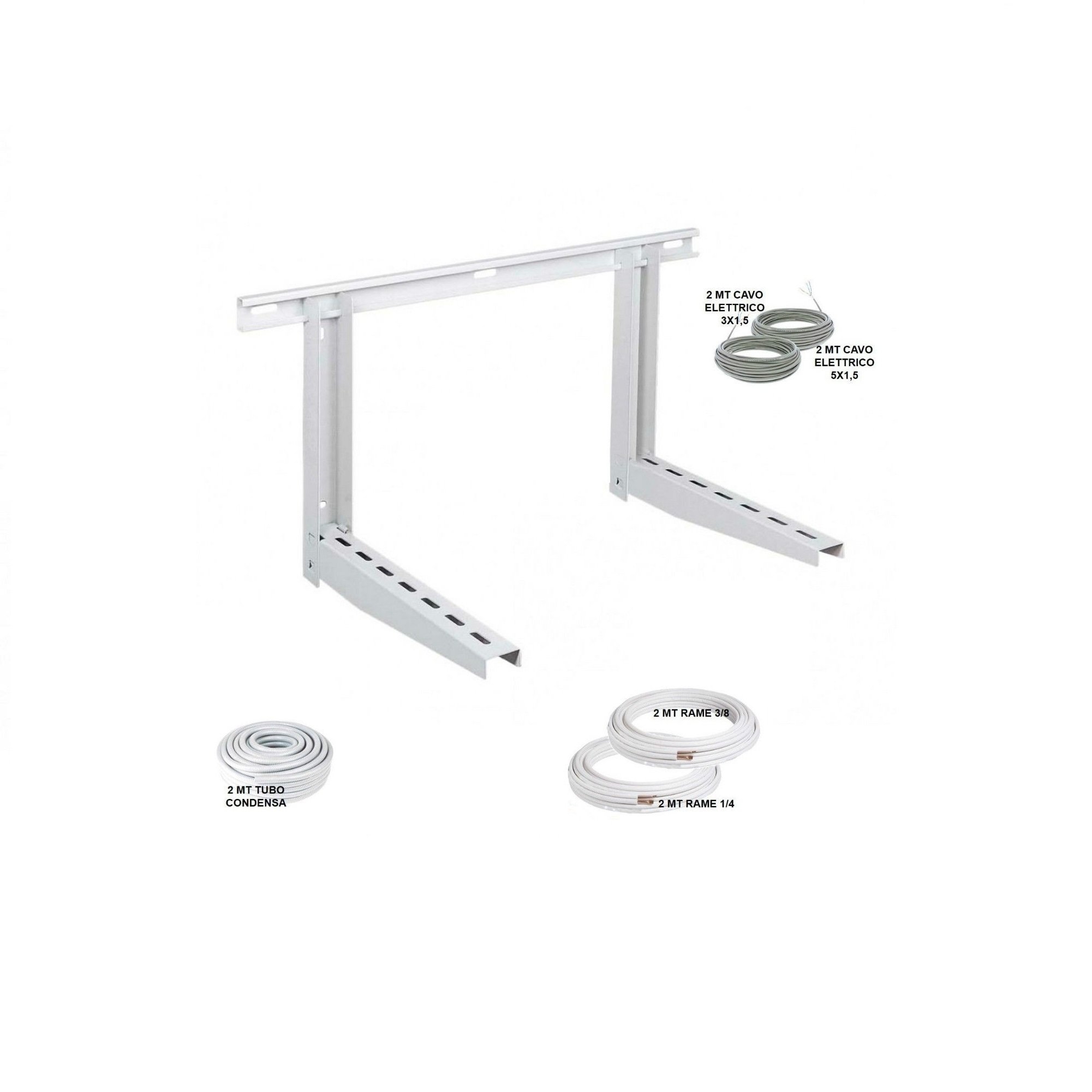 Kit Installazione Climatizzatore KIT Tubi Rame Climatizzatore 1/4 3/8 3 Mt Raccordi Tubo Condensa Condizionatore 52173846 Cartellatrice Per Condizionamento - 6
