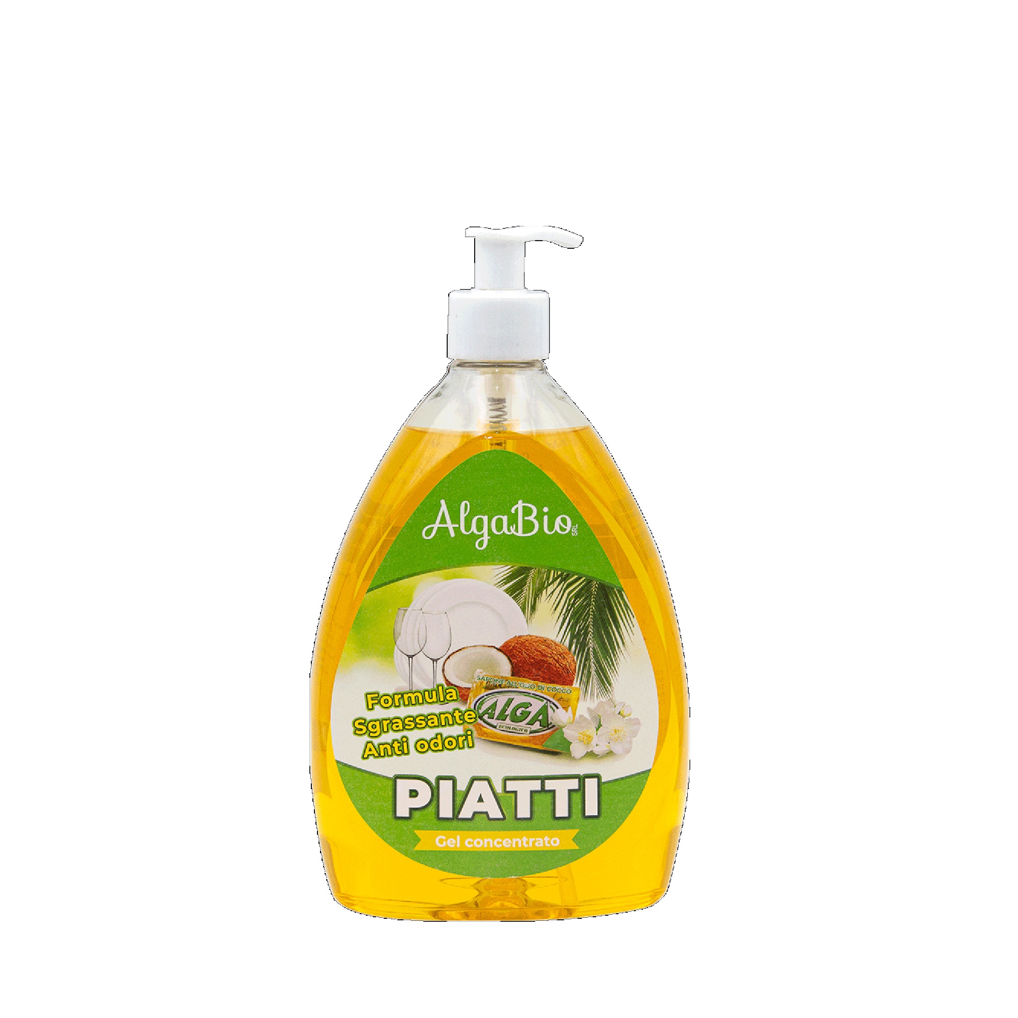 Spazzola per piatti con dispenser di sapone – 2 in