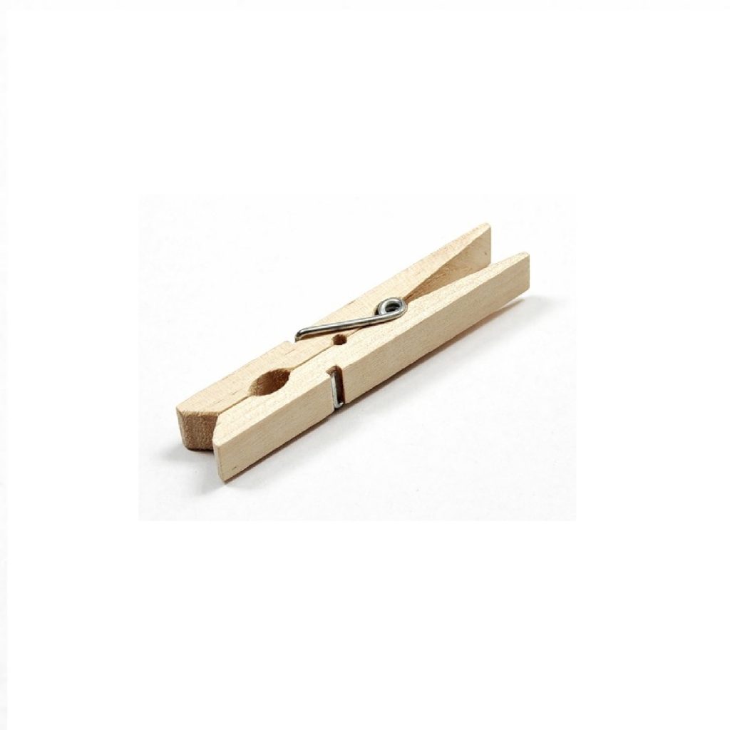 100 Mollette Per Panni In Legno Colorate 7,1 Cm - 10 Colori Vivaci Per Bucato E Fai Da Te